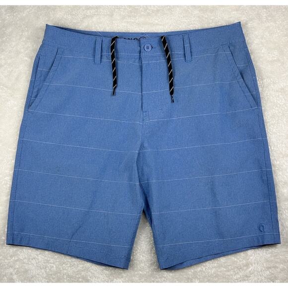 Mens Hang Ten Size 36 Blue Shorts With Drawstring And Pockets Dress Casual Swim - Picture 1 of 9
